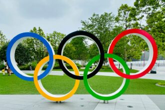 red blue and green heart shaped decor