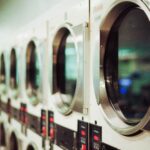 shallow focus photo of washing machines