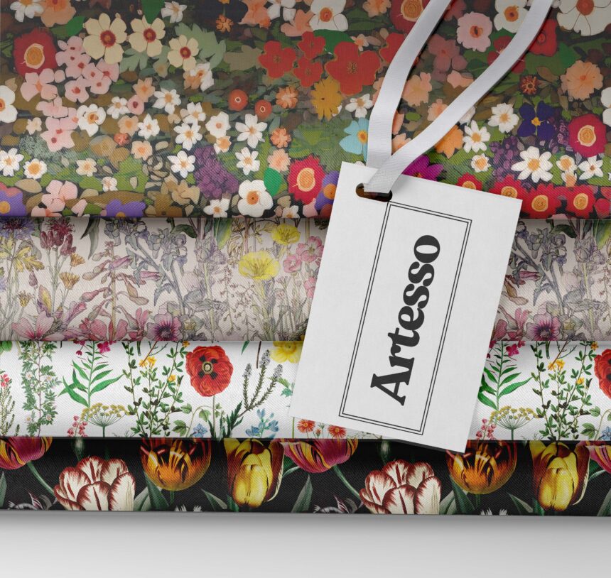 tkaniny dekoracyjne w kwiaty artesso
